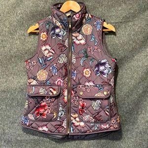 Colorful floral vest, women small